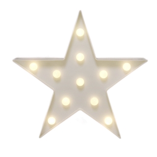 Stjerneformet LED lampe i hvid